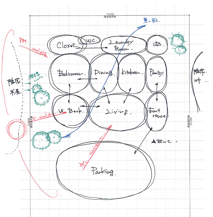 ゾーニング・間取りの検討図